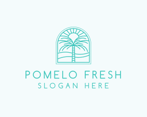 Summer Palm Tree logo design