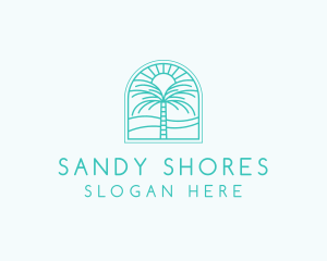 Summer Palm Tree logo design