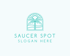 Summer Palm Tree logo design