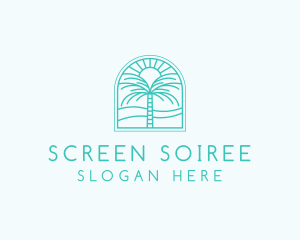 Summer Palm Tree logo design