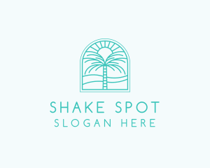 Summer Palm Tree logo design