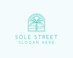 Summer Palm Tree logo design