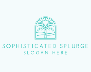 Summer Palm Tree logo design