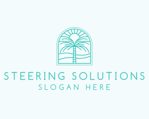 Summer Palm Tree logo design