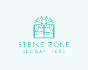 Summer Palm Tree logo design