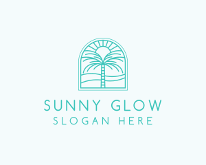 Summer Palm Tree logo design