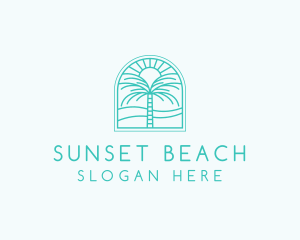 Summer Palm Tree logo design