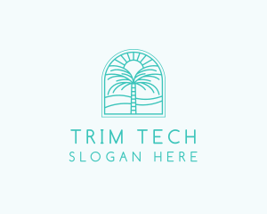 Summer Palm Tree logo design