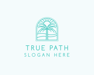 Summer Palm Tree logo design