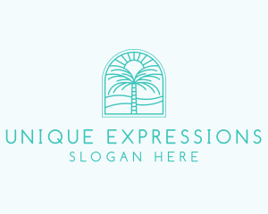 Summer Palm Tree logo design