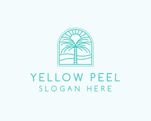 Summer Palm Tree logo design