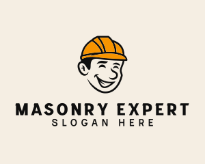 Smiling Handyman Person logo design