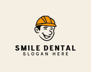 Smiling Handyman Person logo design