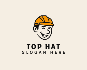 Smiling Handyman Person logo design