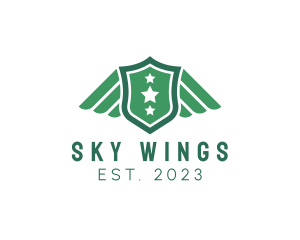 Military Crest Wings  logo design