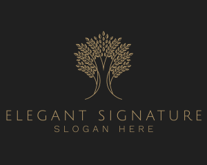 Elegant Tree Plant logo design