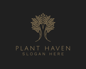 Elegant Tree Plant logo design