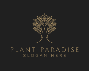 Elegant Tree Plant logo design