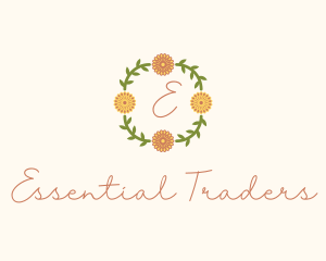 Floral Wreath Florist logo design