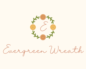 Floral Wreath Florist logo design