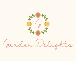 Floral Wreath Florist logo design