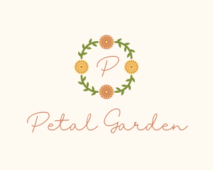 Floral Wreath Florist logo design