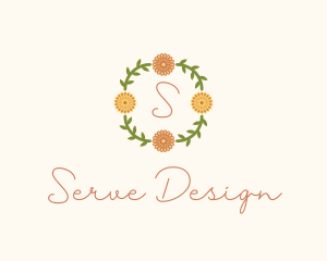 Floral Wreath Florist logo design