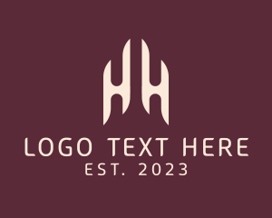 Modern Elegant Company Letter HH logo