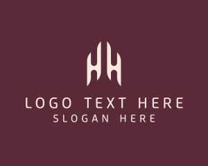 Modern Elegant Company Letter HH logo