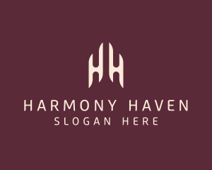 Modern Elegant Company Letter HH logo design