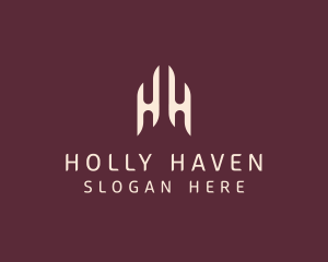 Modern Elegant Company Letter HH logo design