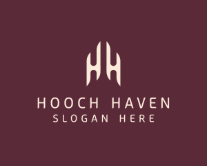 Modern Elegant Company Letter HH logo design