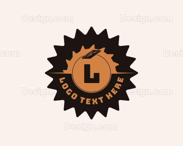 Wood Lumberjack Carpentry Logo