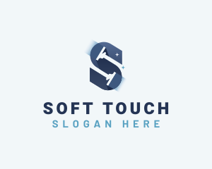 Squeegee Cleaning Letter S logo design