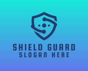 Modern Technology Shield logo design