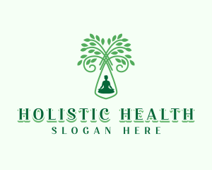 Holistic Meditation Tree logo design