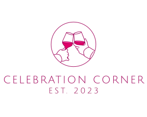 Wine Cheers Celebration logo design