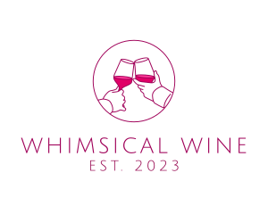 Wine Cheers Celebration logo design