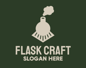 Flask Train Chemistry logo design