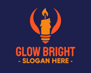 Candlelight Light Bulb logo