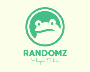 Confused Green Frog Logo