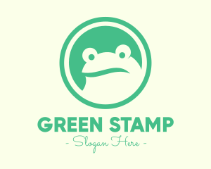 Confused Green Frog logo design