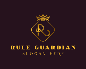 Royal Crown Letter R logo design