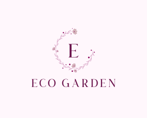 Dainty Floral Garland Wreath logo design