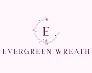 Dainty Floral Garland Wreath logo design