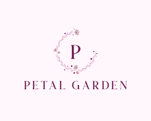 Dainty Floral Garland Wreath logo design