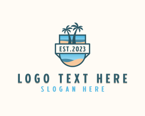 Summer Palm Tree Island logo