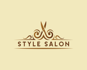 Scissors Hairdresser Salon logo design