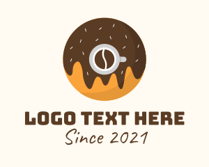 Coffee Bean Cup Donut logo