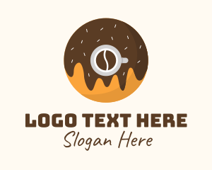 Coffee Bean Cup Donut Logo